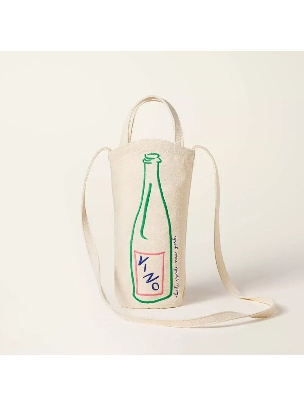 ♠️Kate Spade Wine Embroidered Canvas Tote Bag